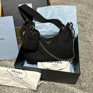 Authentic Prada Re-Edition 2005 Nylon Bag in Black! Mint, Like New Condition